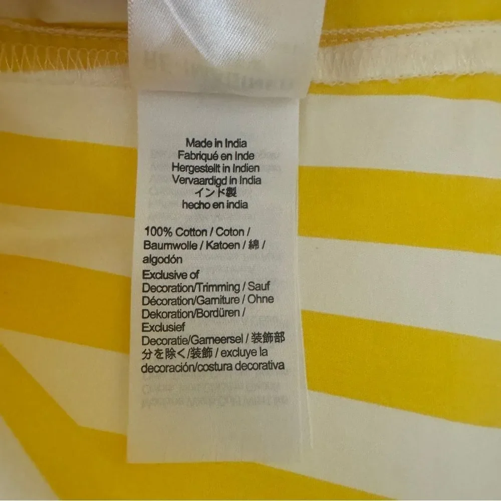 Crewcuts Girl’s Striped Dress Yellow and White Size 14